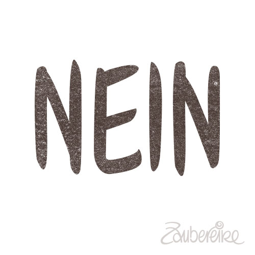 Mini-Textstempel "NEIN"
