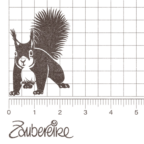Stempelmotiv nach vorn schauendes Eichhörnchen
