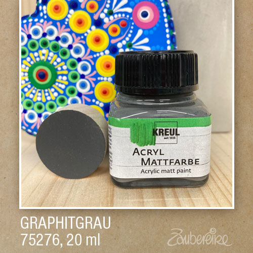 76 Graphitgrau - Kreul Acryl Mattfarbe, 20 ml