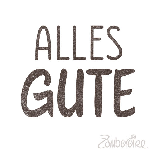 Mini-Textstempel "Alles Gute"