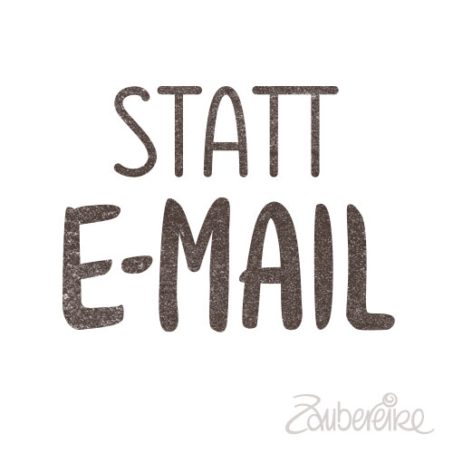 Mini-Textstempel "statt E-Mail"