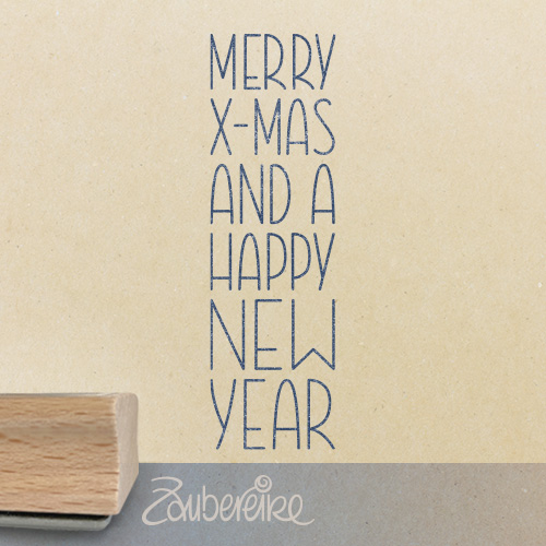 Textstempel - Merry X-Mas and a Happy New Year