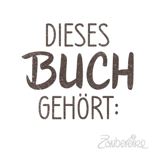 Midi-Textstempel "dieses Buch gehört"