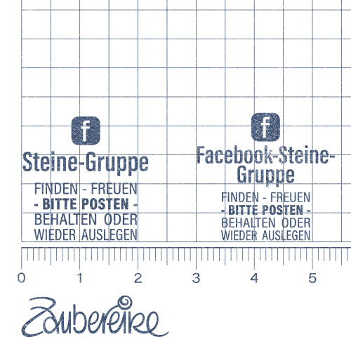Stempel für Facebook-Steine-Gruppe (personalisiert)