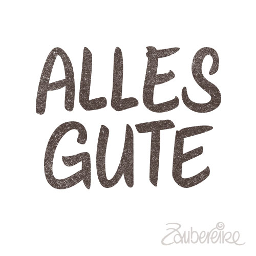 Midi-Textstempel "Alles Gute"