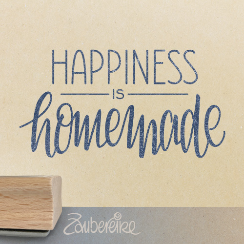 Textstempel - Happiness is homemade