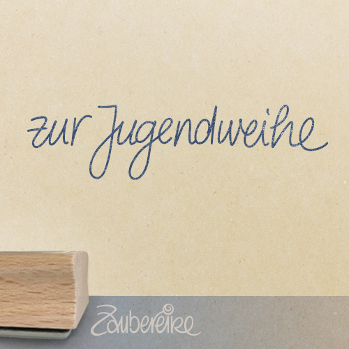 Textstempel - Zur Jugendweihe in Handschrift