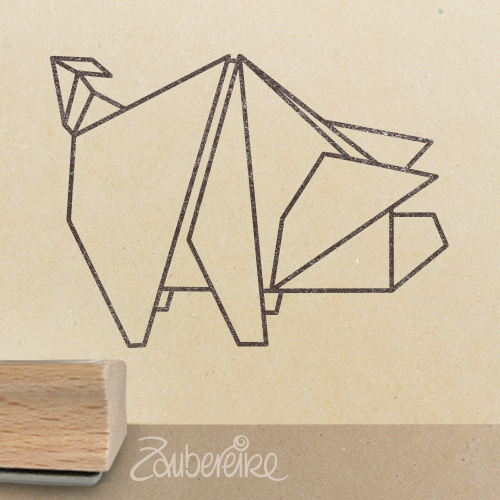 Motivstempel - Origami-Glücksschweinchen