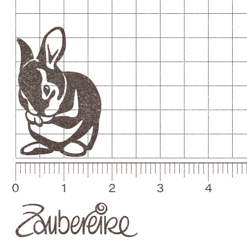 Stempelmotiv Kaninchen das sich putzt