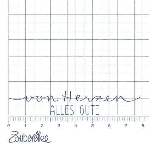 Textstempel - von Herzen alles Gute