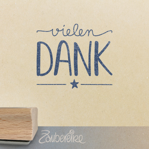 Textstempel - vielen Dank