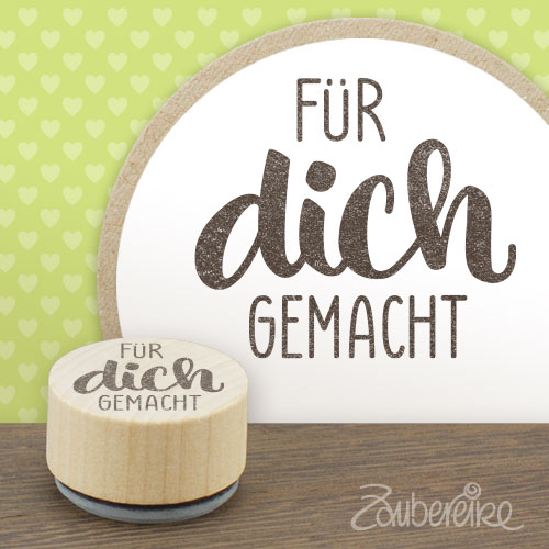 Midi-Textstempel "für dich gemacht"