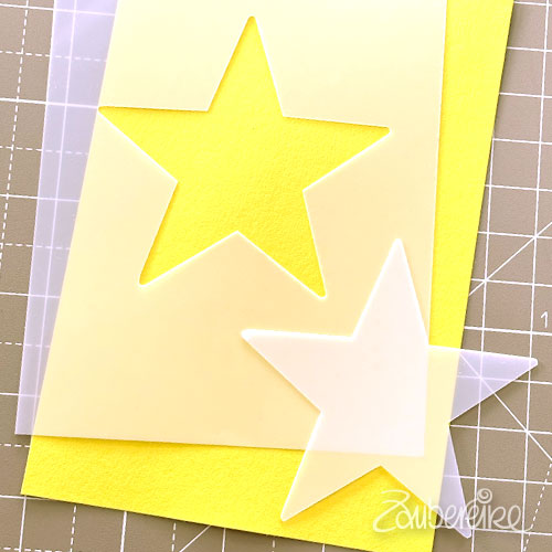 Schablone mit dem Motiv Stern