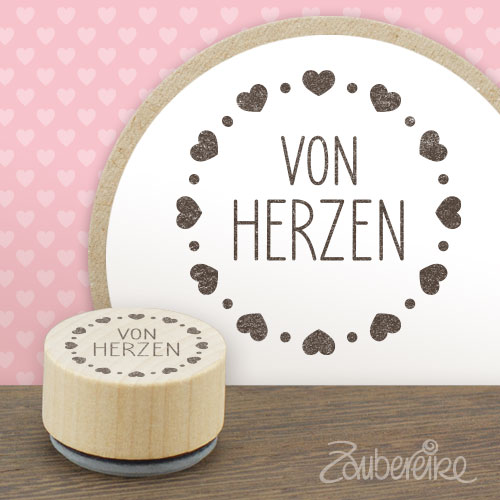 Midistempel "VON HERZEN"