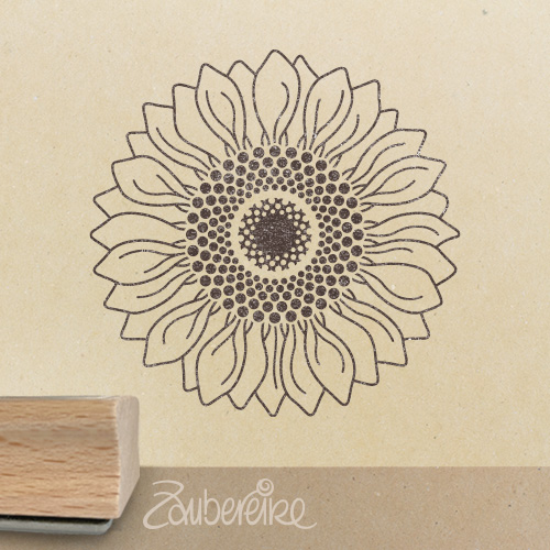 Motivstempel - Sonnenblume (Kontur)