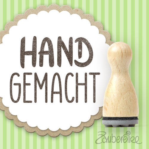 Mini-Textstempel "handgemacht"