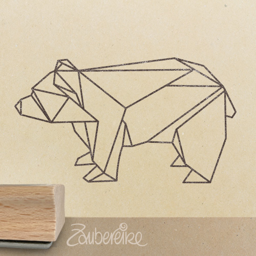 Motivstempel - Origami-Eisbär