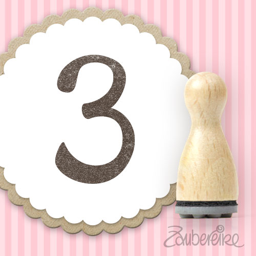 Ministempel 3 (kleine Zahl)