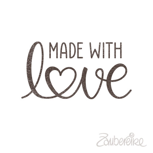 Midi-Textstempel "made with love"