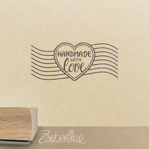 Motivstempel - Handmade with love (Poststempel)