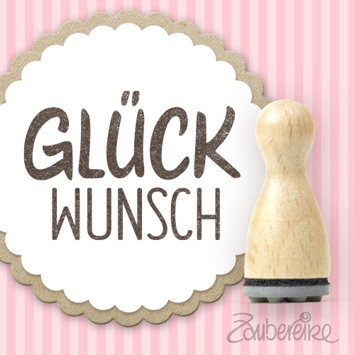 Mini-Textstempel "Glückwunsch"