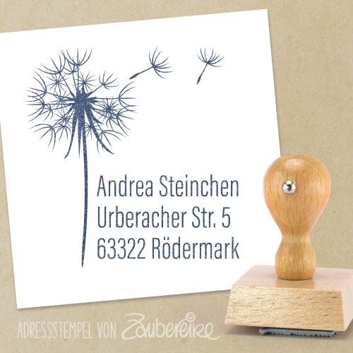 Adressstempel "Pusteblume"