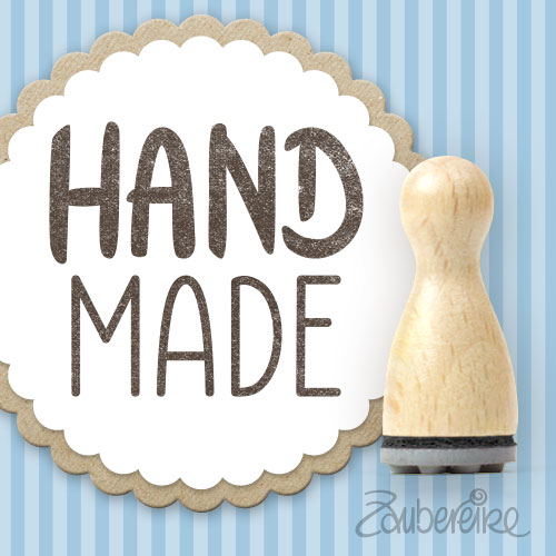 Mini-Textstempel "handmade"