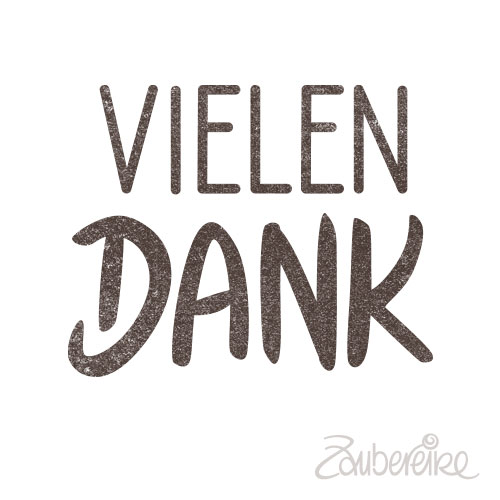 Mini-Textstempel "Vielen Dank"