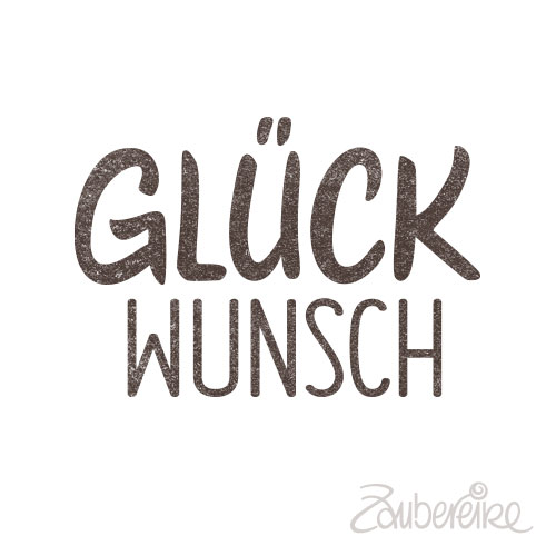 Mini-Textstempel "Glückwunsch"