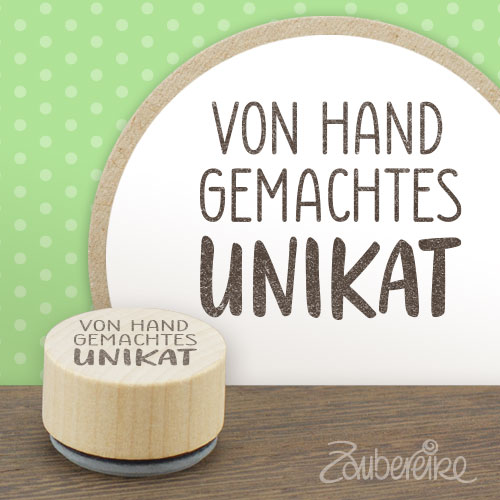 Midi-Textstempel "von Hand gemachtes Unikat"