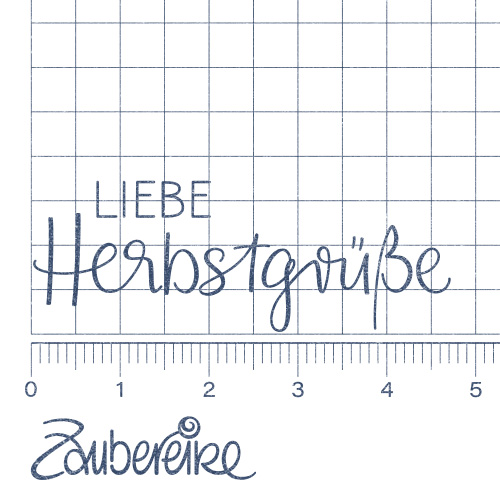 Textstempel - Liebe Herbstgrüße