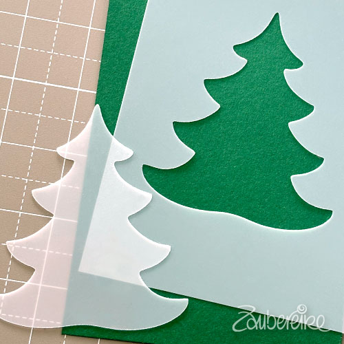 Schablone mit dem Motiv Tannenbaum