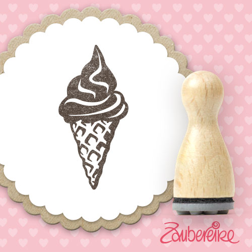 Stempelmotiv: Softeis in der Waffel