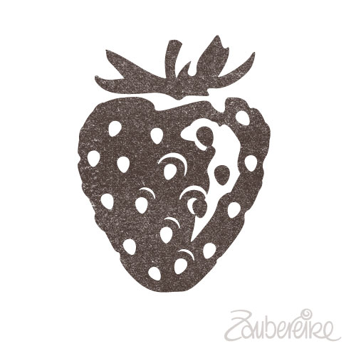 Ministempel Erdbeere